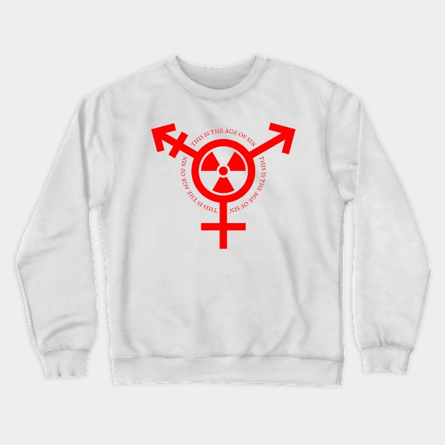 Trans Radiation (Alternate) - "Age of Sin" - Red Crewneck Sweatshirt by GenderConcepts